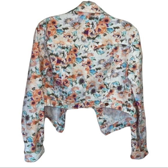 Forever21 G21 Denim antique rose print jacket - Picture 2 of 4